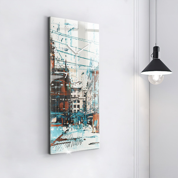 Vertical wall clock Street Art