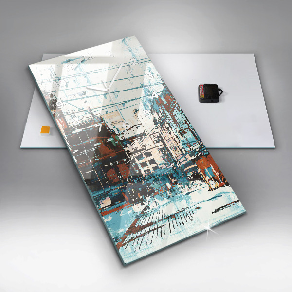 Vertical wall clock Street Art