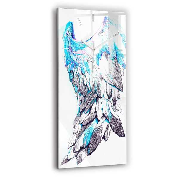 Vertical wall clock Imitation of bird wings
