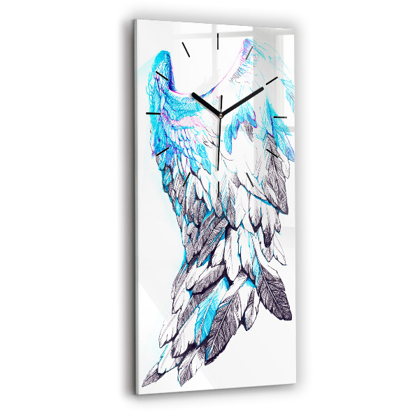 Vertical wall clock Imitation of bird wings