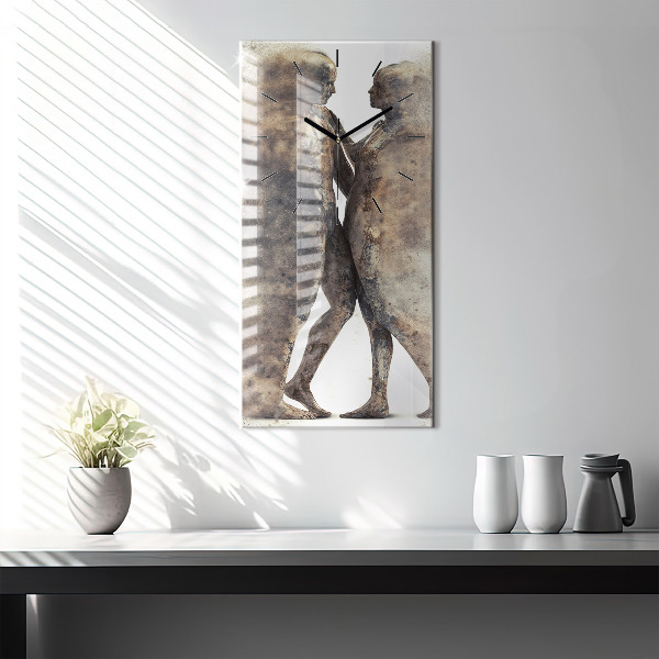 Vertical wall clock Abstract people sand