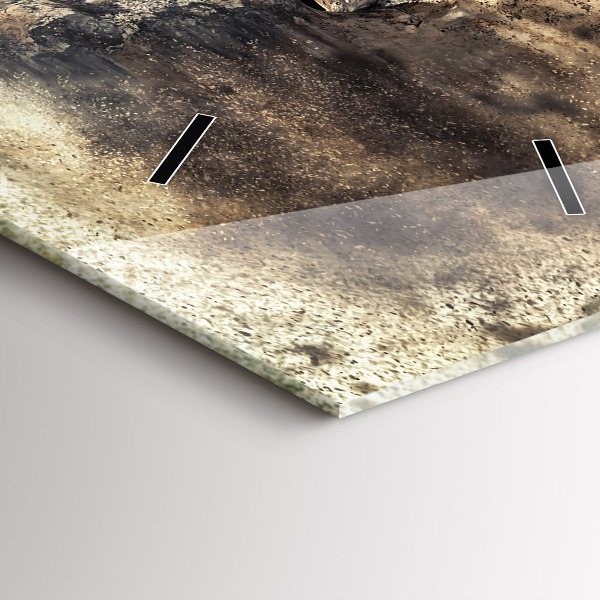 Vertical wall clock Abstract people sand