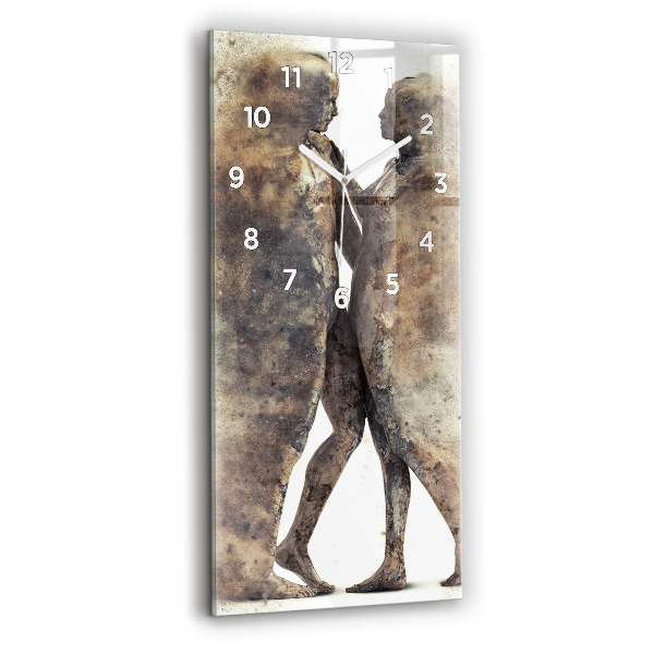 Vertical wall clock Abstract people sand