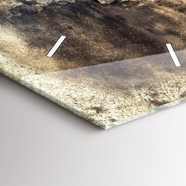 Vertical wall clock Abstract people sand