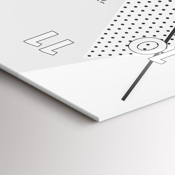 Vertical wall clock Geometric pattern