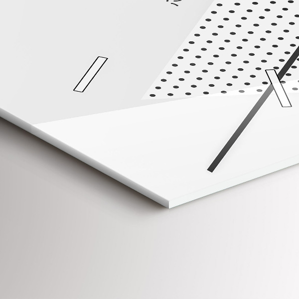 Vertical wall clock Geometric pattern
