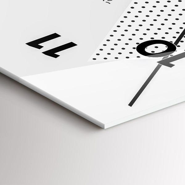 Vertical wall clock Geometric pattern