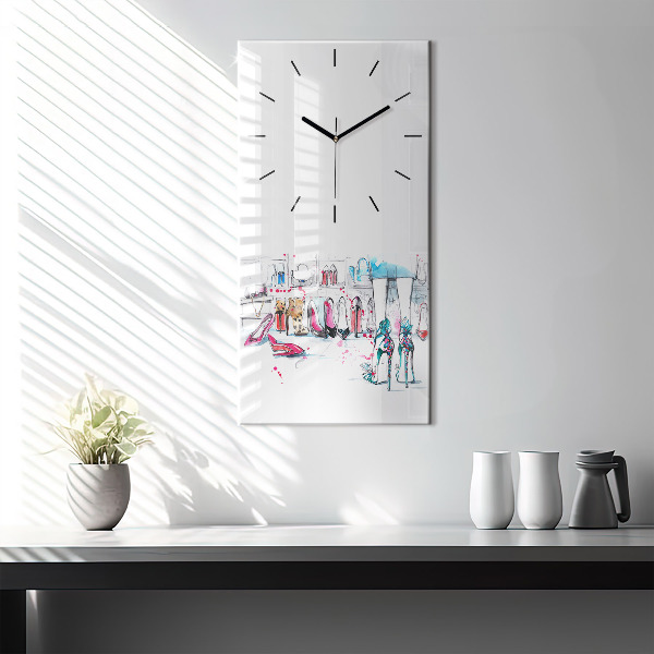 Vertical wall clock The element of femininity