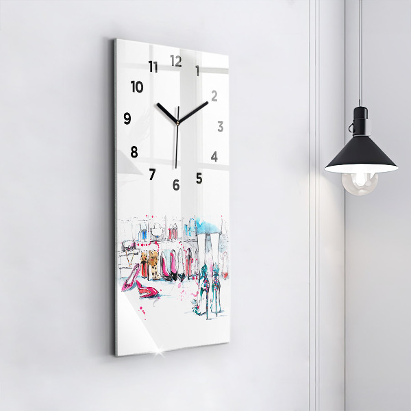 Vertical wall clock The element of femininity