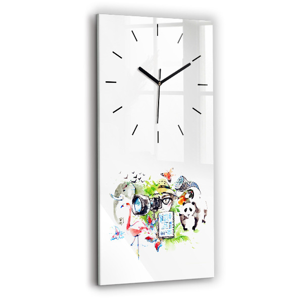 Vertical wall clock Zoologist