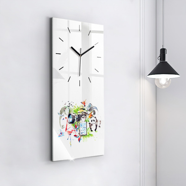 Vertical wall clock Zoologist