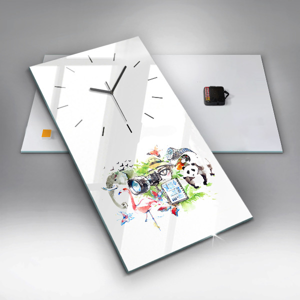 Vertical wall clock Zoologist
