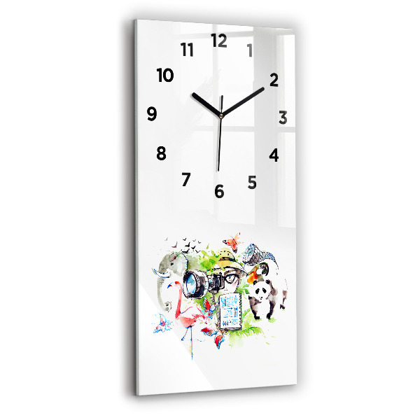 Vertical wall clock Zoologist