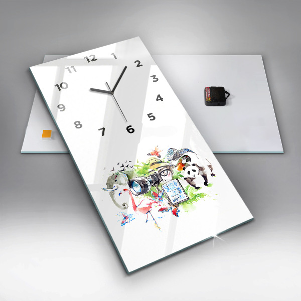 Vertical wall clock Zoologist