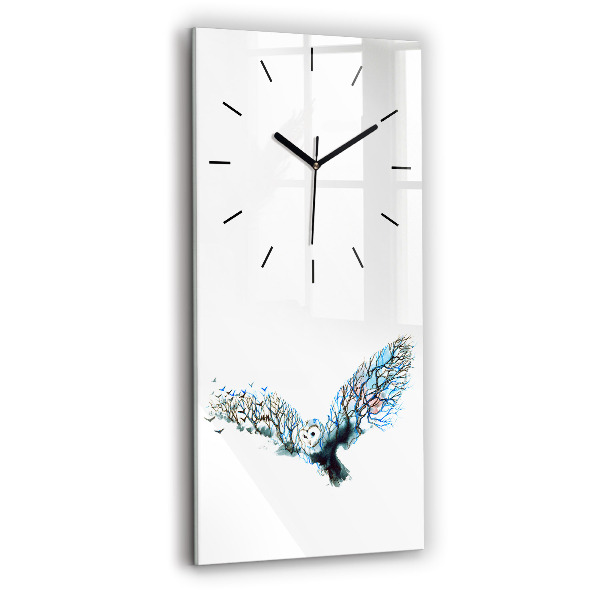 Vertical wall clock Freedom and nature of birds