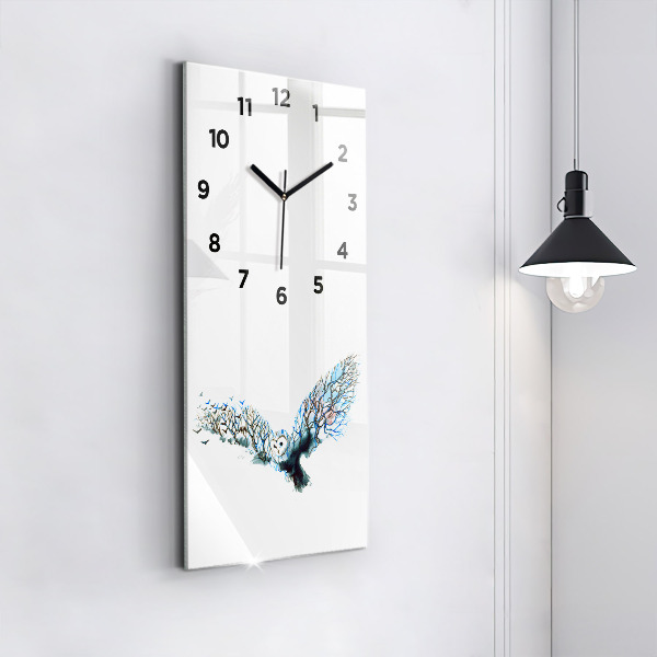 Vertical wall clock Freedom and nature of birds