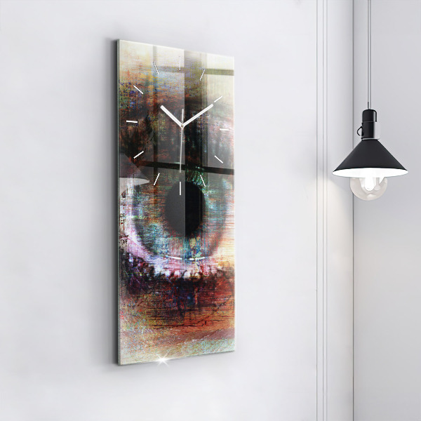 Vertical wall clock Street Art Eye