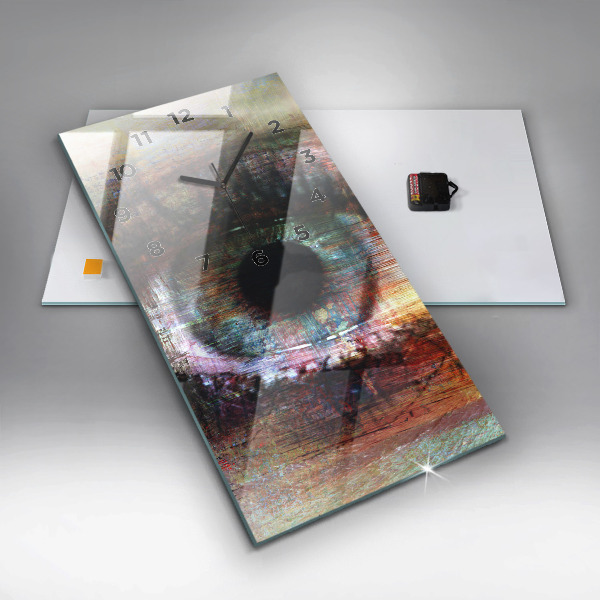 Vertical wall clock Street Art Eye