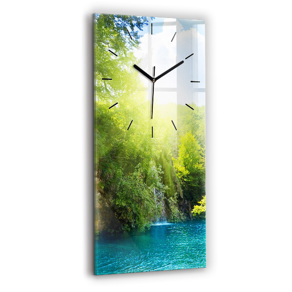 Vertical wall clock Lagoon Landscape
