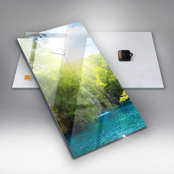 Vertical wall clock Lagoon Landscape
