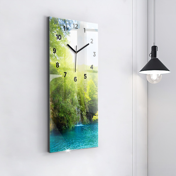 Vertical wall clock Lagoon Landscape