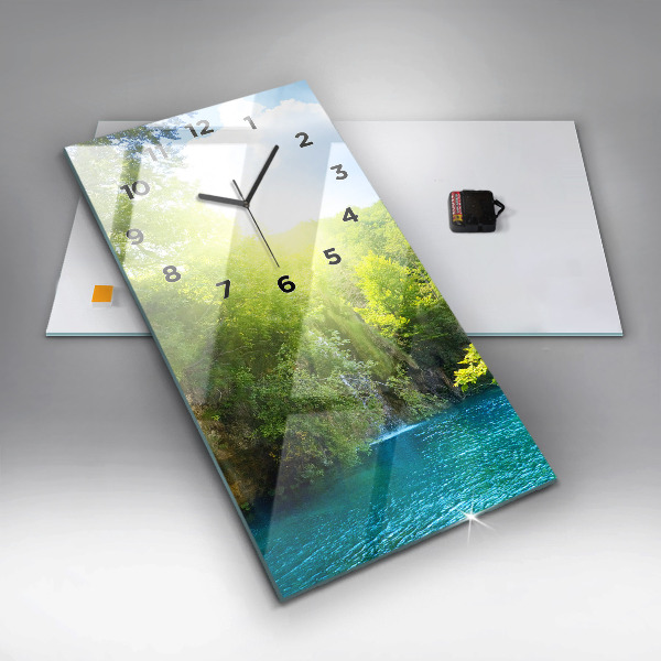 Vertical wall clock Lagoon Landscape