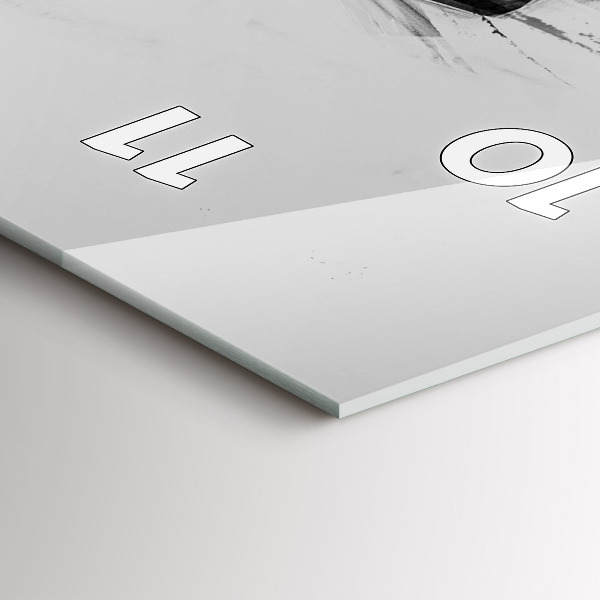 Vertical wall clock Painted lion