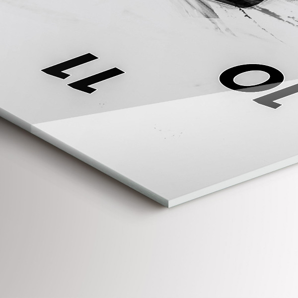 Vertical wall clock Painted lion