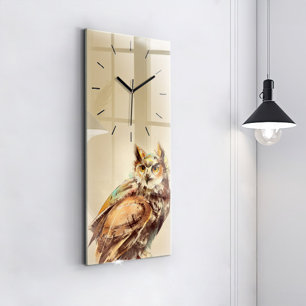 Vertical wall clock Owl - a sign of wisdom