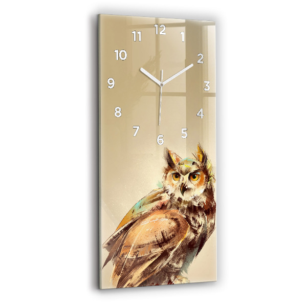 Vertical wall clock Owl - a sign of wisdom
