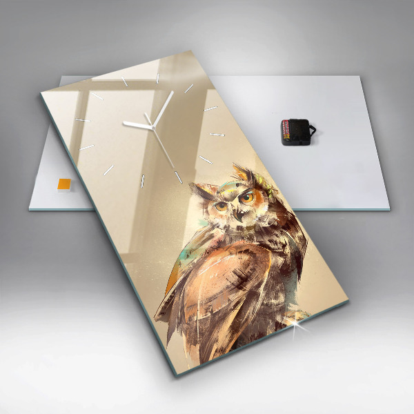 Vertical wall clock Owl - a sign of wisdom
