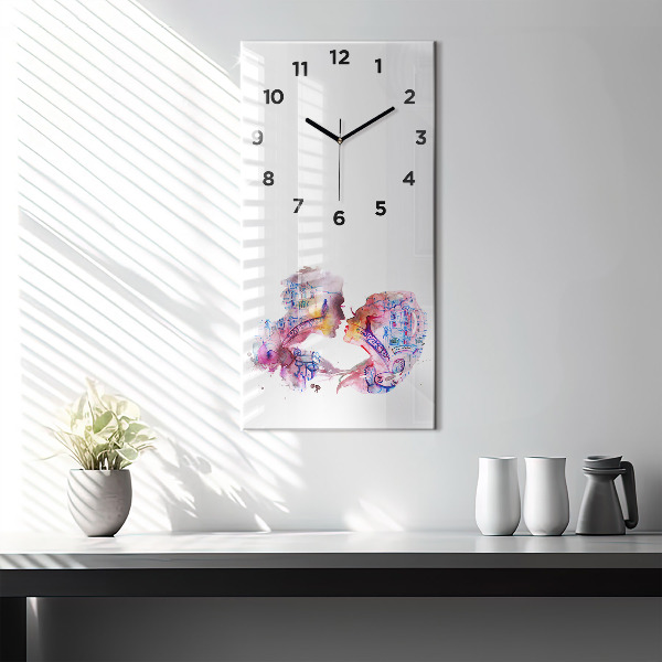 Vertical wall clock Two Bodies One Soul