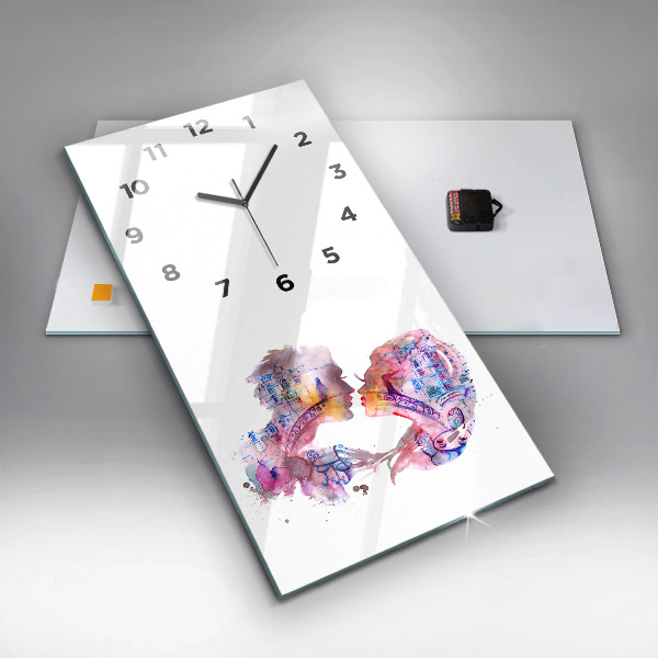 Vertical wall clock Two Bodies One Soul