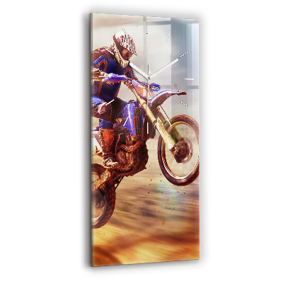 Vertical wall clock Motocross Enduro