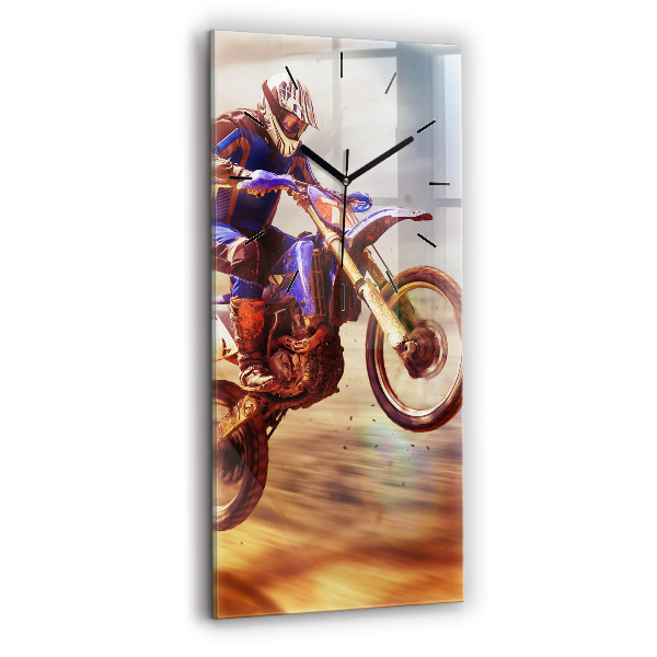 Vertical wall clock Motocross Enduro