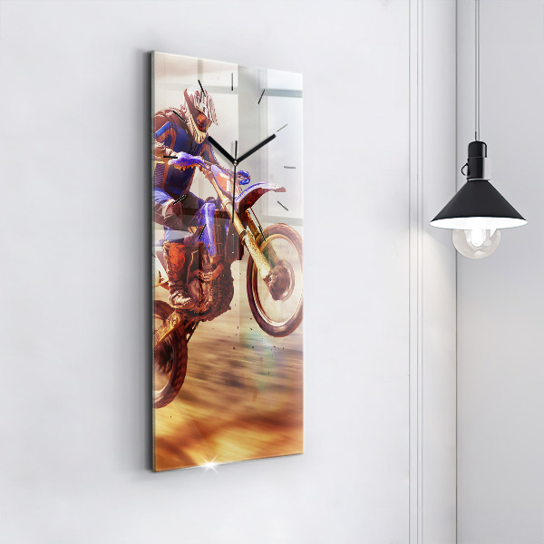 Vertical wall clock Motocross Enduro