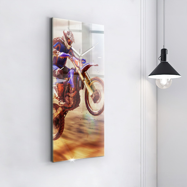 Vertical wall clock Motocross Enduro