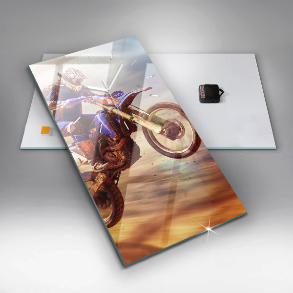 Vertical wall clock Motocross Enduro