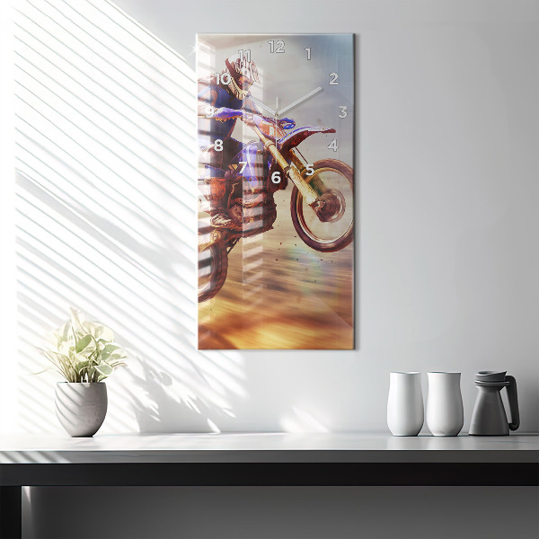 Vertical wall clock Motocross Enduro