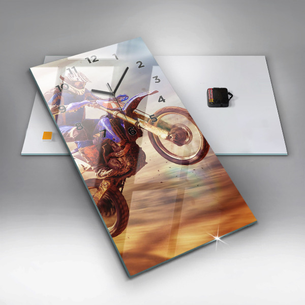 Vertical wall clock Motocross Enduro
