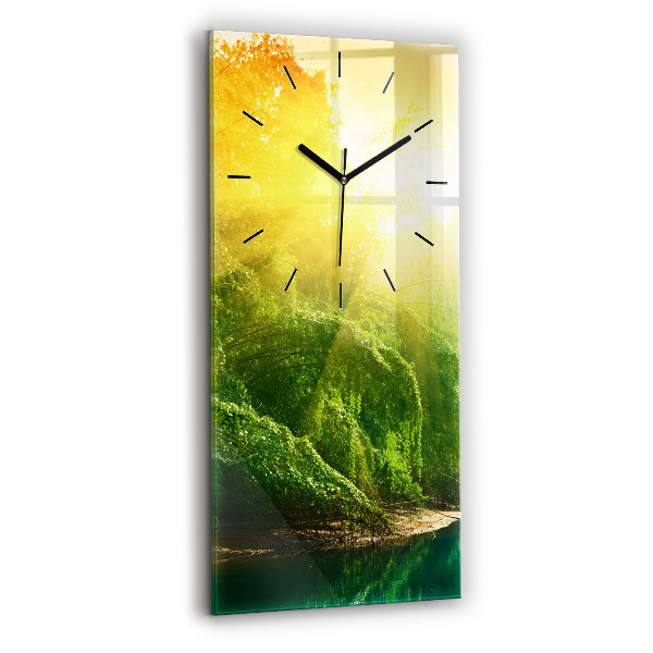 Vertical wall clock Peaceful nature