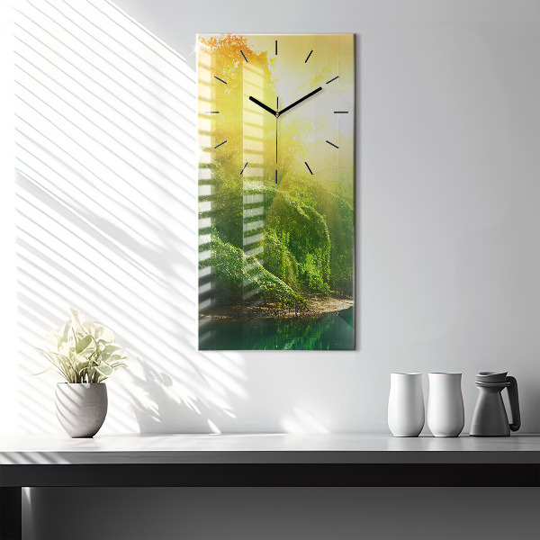 Vertical wall clock Peaceful nature