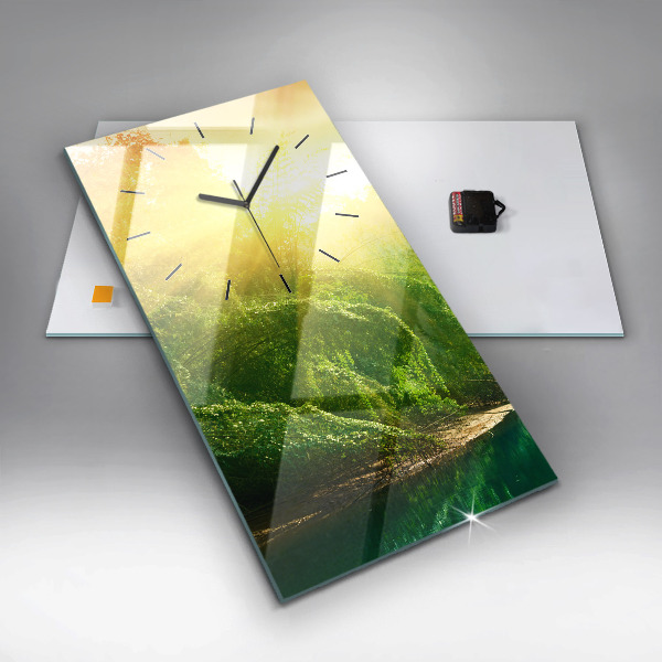 Vertical wall clock Peaceful nature