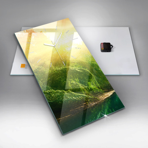 Vertical wall clock Peaceful nature