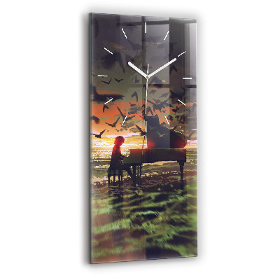Vertical wall clock Concert on the beach