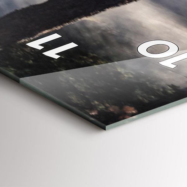 Vertical wall clock A herd of rushing horses