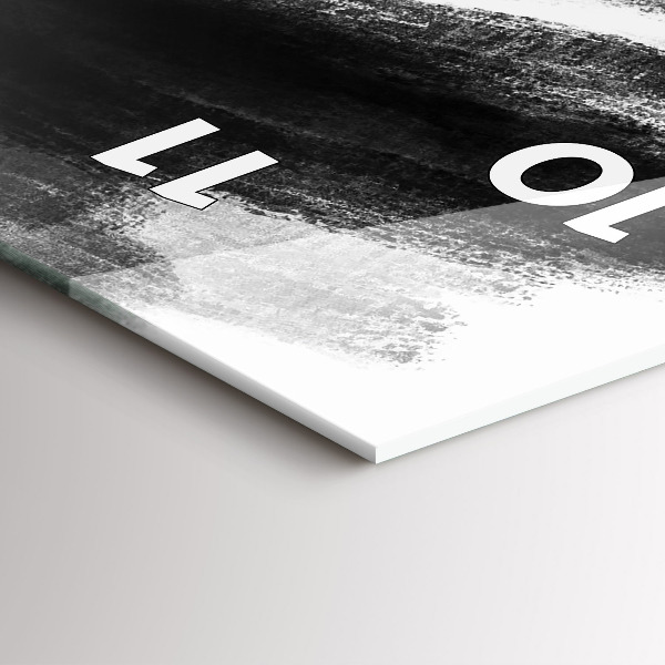 Vertical wall clock Woman in Black and White