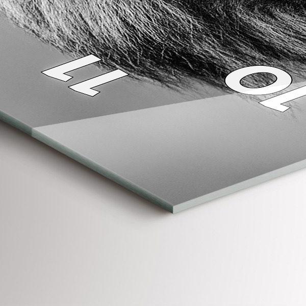 Vertical wall clock Abstraction - Lion