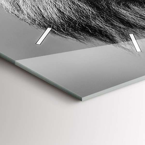 Vertical wall clock Abstraction - Lion