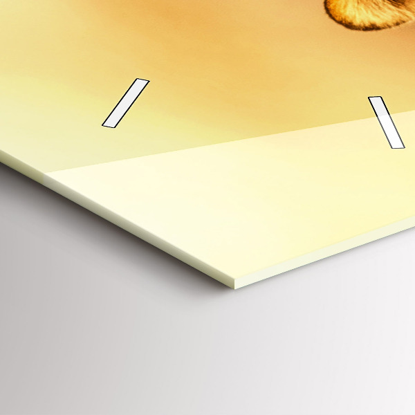 Vertical wall clock Hunting Tiger